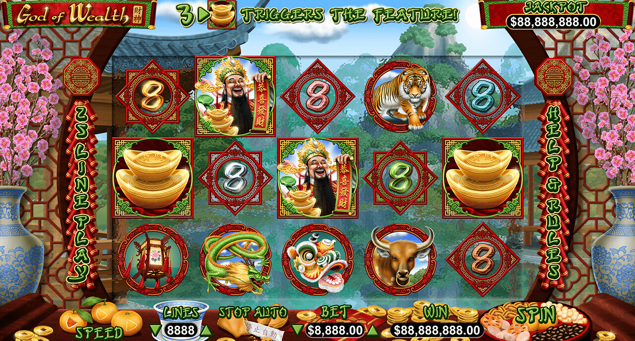 God of Wealth Slot Gameplay